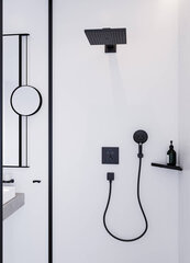 Двойной крючок Hansgrohe AddStoris, черный матовый цена и информация | Аксессуары для ванной комнаты | hansapost.ee