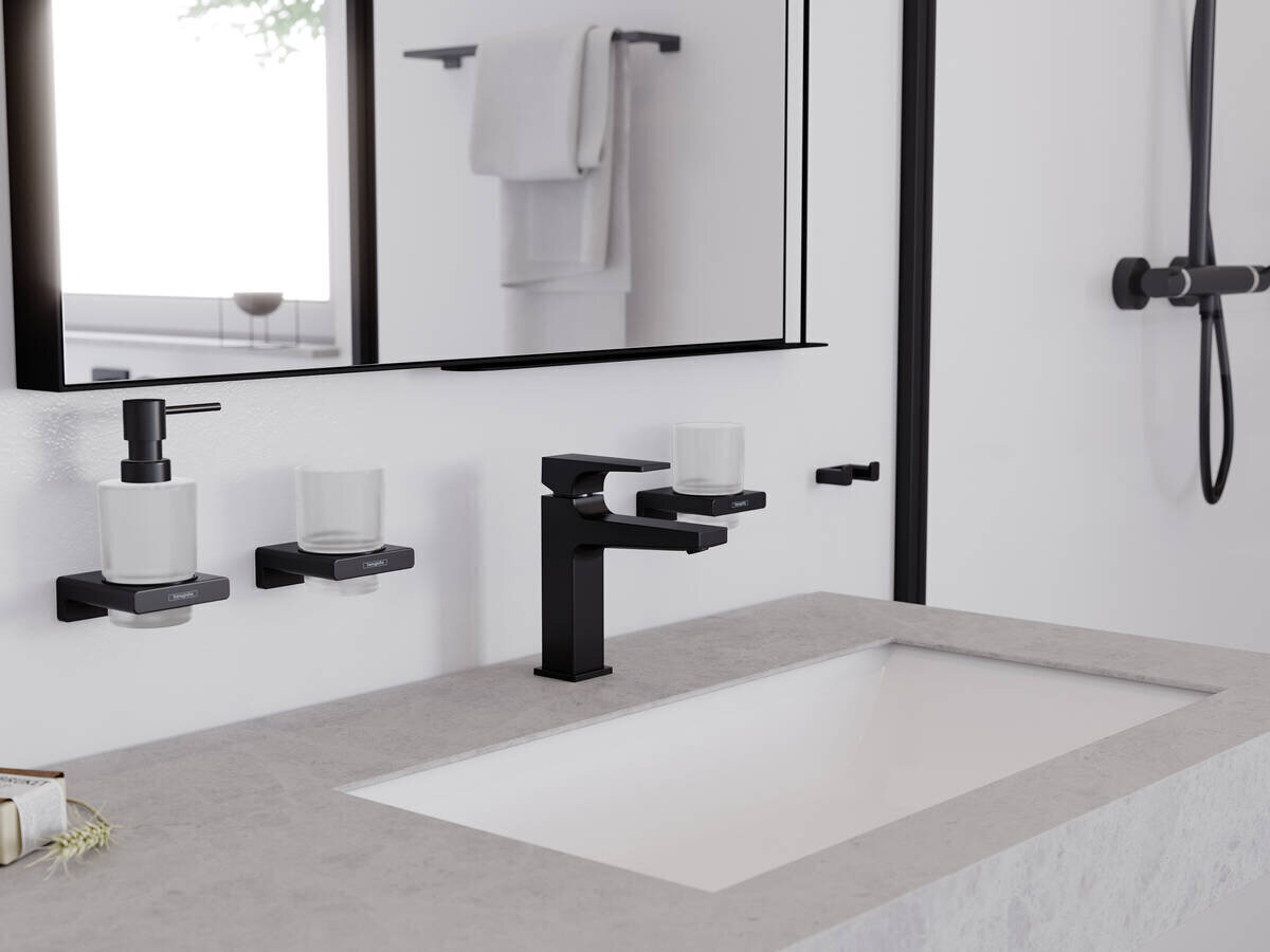 Topeltnagi Hansgrohe AddStoris, must hind ja info | Vannitoa aksessuaarid | hansapost.ee