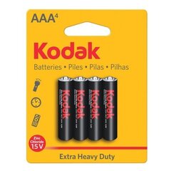 Батарейки Kodak R03-4BB Extra Heavy Duty AAA, 4 шт. цена и информация | Батарейки | hansapost.ee