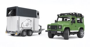 Bruder Land Rover Defender внедорожник с прицепом-коневозкой цена и информация | Игрушки для мальчиков | hansapost.ee