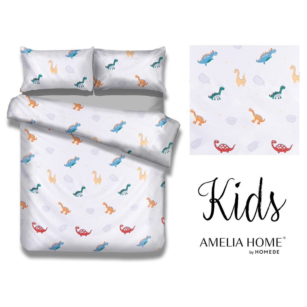 AmeliaHome voodipesukomplekt Saurus 135 x 200 cm + padjapüürid 40 x 60 cm + 80 x 80 cm цена и информация | Laste voodipesu | hansapost.ee