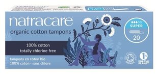 Tampoonid Natracare Super 20 tk hind ja info | Tampoonid, hügieenisidemed ja menstruaalanumad | hansapost.ee