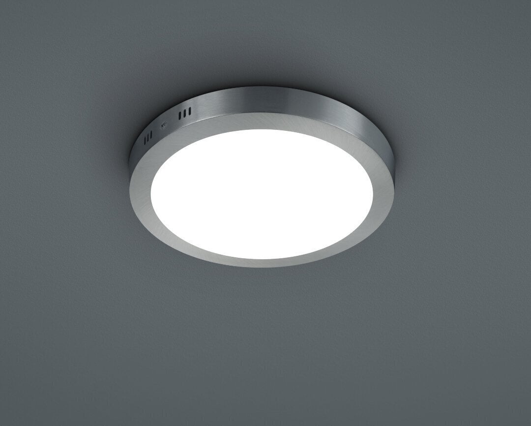 Cento LED plafoon 22 cm harjatud teras hind ja info | Laelambid | hansapost.ee