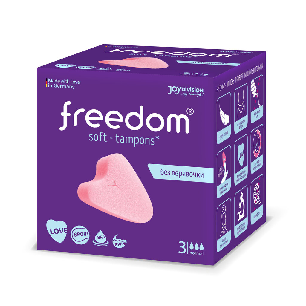 Tampoonid Freedom Normal 3 tk hind ja info | Tampoonid, hügieenisidemed ja menstruaalanumad | hansapost.ee