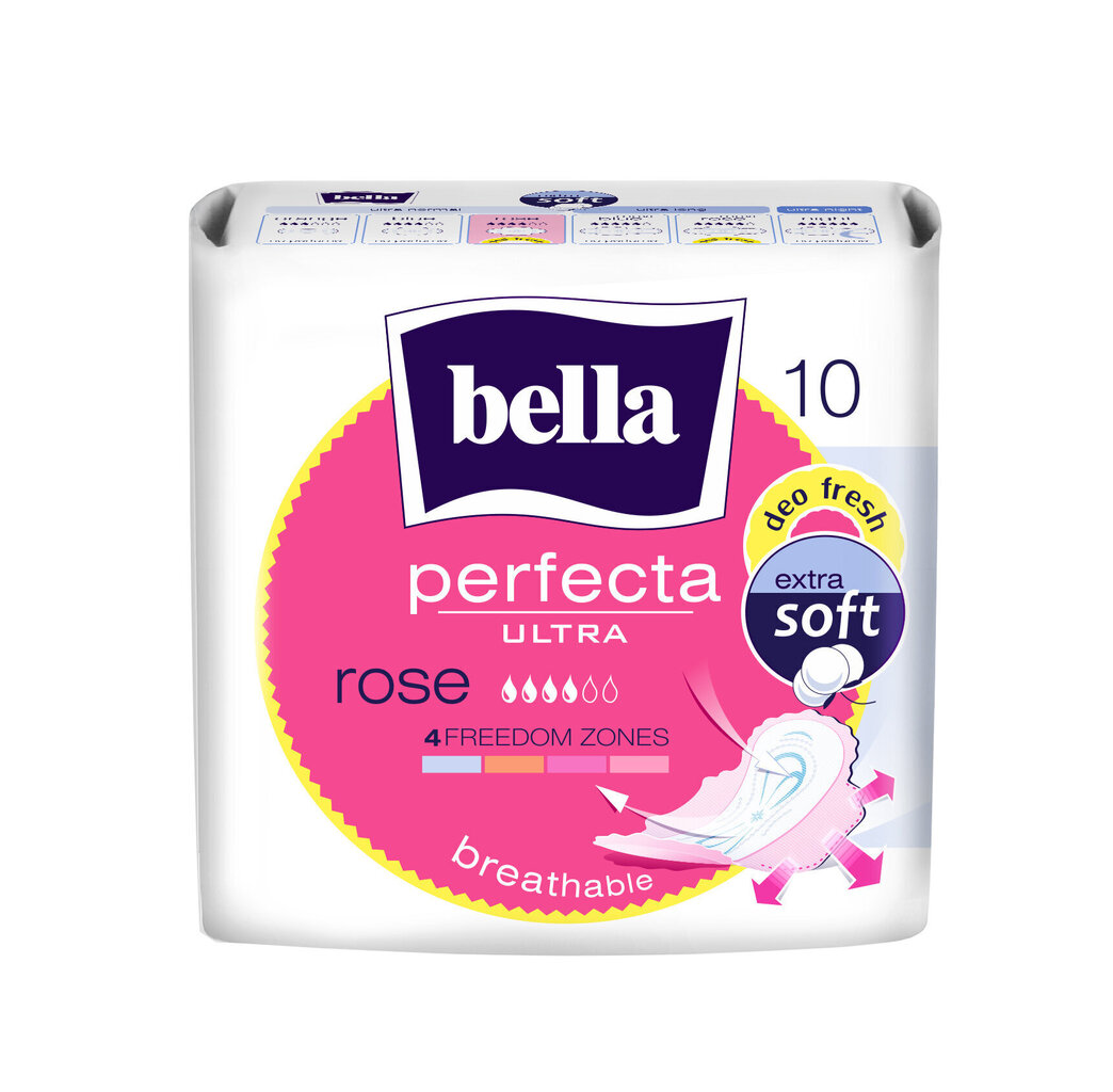 Hügieenisidemed BELLA PERFECTA Ultra Rose New, 10 tk hind ja info | Tampoonid, hügieenisidemed ja menstruaalanumad | hansapost.ee