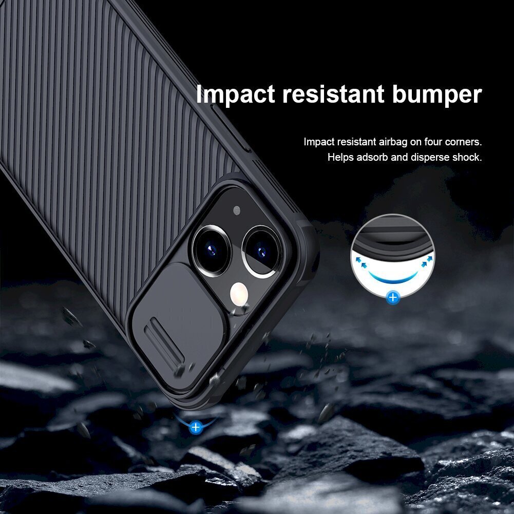 Ümbris Nillkin CamShield Pro Magnetic Hard Case Apple iPhone 13 mini jaoks, must цена и информация | Telefonide kaitsekaaned ja -ümbrised | hansapost.ee