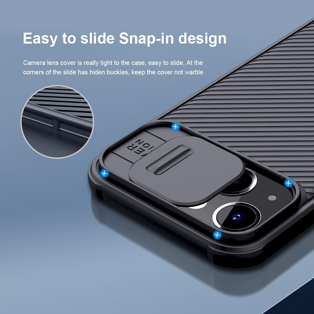 Ümbris Nillkin CamShield Pro Magnetic Hard Case Apple iPhone 13 mini jaoks, must цена и информация | Telefonide kaitsekaaned ja -ümbrised | hansapost.ee