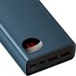 Akupank Baseus Adaman Metal 20000mAh PD QC 3.0 65W 2xUSB + USB-C + micro USB (sinine) hind ja info | Akupangad | hansapost.ee