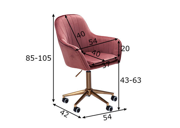 Töötool Stuhl, roosa hind ja info | Kontoritoolid | hansapost.ee