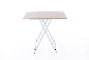 Складной обеденный стол Gua, белый/дуб цена и информация | Кухонные и обеденные столы | hansapost.ee