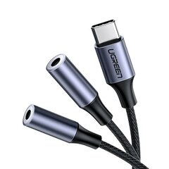 Kaabel Ugreen, USB-C to 2 × 3.5mm, must hind ja info | Mobiiltelefonide kaablid | hansapost.ee