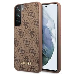 Оригинальный чехол GUESS с золотым логотипом для Samsung Galaxy S22, коричневый цена и информация | Чехлы для телефонов | hansapost.ee