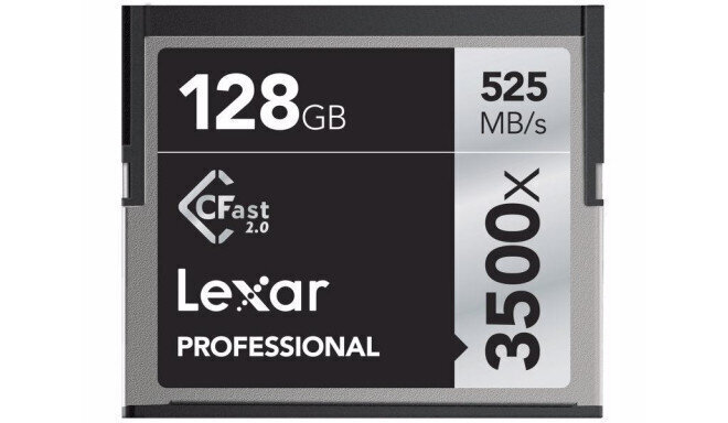 Mälukaart Lexar CFast 128GB Pro 3500X VPG-130 R525/W445 цена и информация | Fotoaparaatide mälukaardid | hansapost.ee