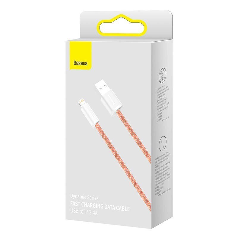 Baseus Dynamic cable USB to Lightning, 2.4A, 1m (orange) цена и информация | Mobiiltelefonide kaablid | hansapost.ee