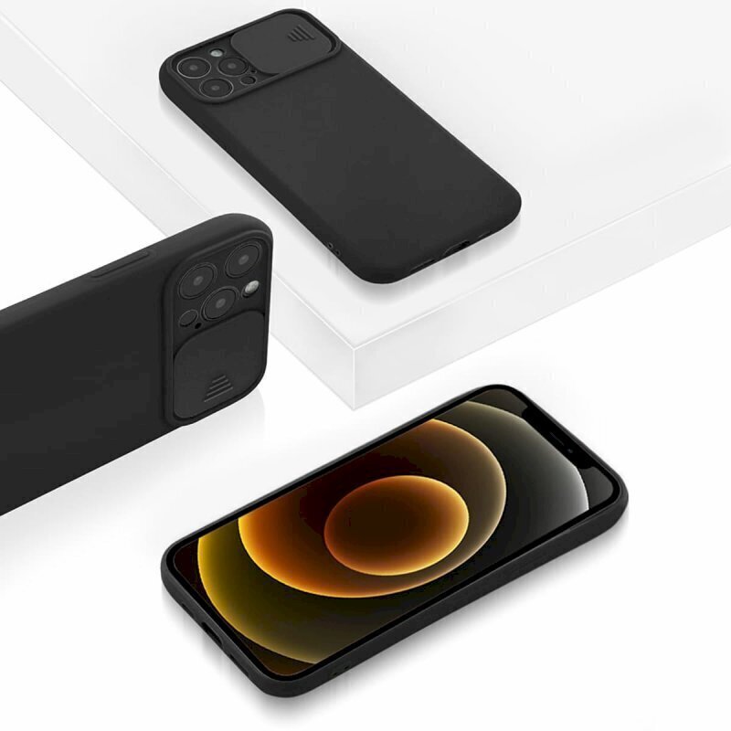 Fusion Camera Protect silikoonist ümbris Apple iPhone 13 Pro Max mustale hind ja info | Telefonide kaitsekaaned ja -ümbrised | hansapost.ee