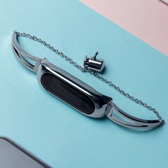 Fusion Metal Bracelet ремешок для часов Xiaomi Mi Band 3 / 4 / 5 / 6 серебряный цена и информация | Аксессуары для смарт-часов и браслетов | hansapost.ee