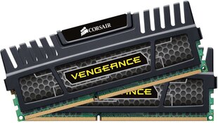 Corsair Vengeance 16GB 1600MHz DDR3 CL9 KIT OF 2 CMZ16GX3M2A1600C9 цена и информация | Объём памяти | hansapost.ee