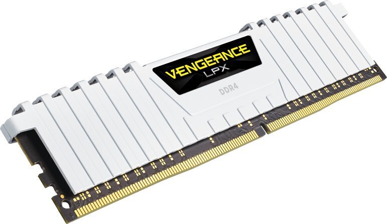 Corsair Vengeance LPX DDR4, 2x8GB, 2666MHz, CL16, White (CMK16GX4M2A2666C16W) hind ja info | Operatiivmälu | hansapost.ee