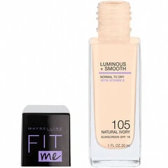 Vedel jumestuskreem Maybelline New York Fit Me, 105 Fair Ivory, 30 ml цена и информация | Пудры, базы под макияж | hansapost.ee