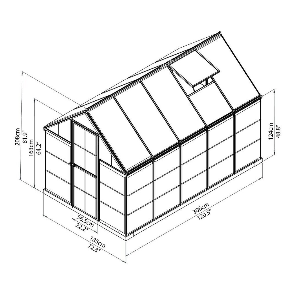 Alumiinium kasvuhoone Hybrid 5,66m2 hind ja info | Kasvuhooned ja peenrakastid | hansapost.ee