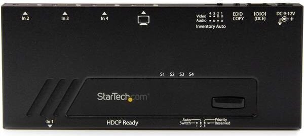 StarTech VS421HD4KA 4-Port HDMI Automatic Video Switch - 4K цена и информация | Võrgulülitid | hansapost.ee