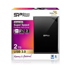 Silicon Power внешний жесткий диск HDD 2TB Stream S03, черный цена и информация | Жёсткие диски (SSD, HDD) | hansapost.ee