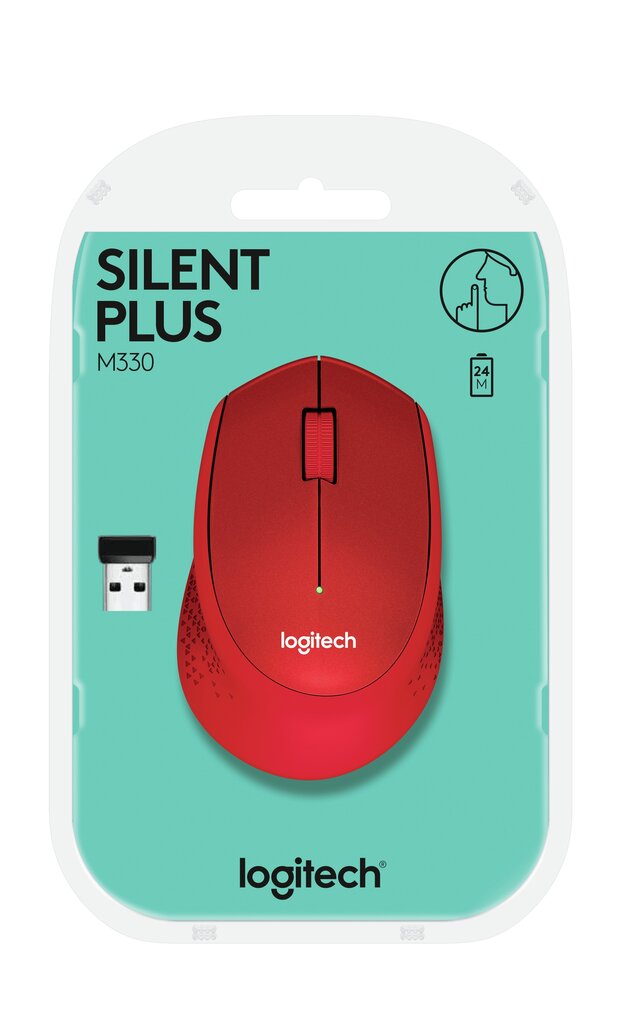 Logitech M330, punane hind ja info | Arvutihiired | hansapost.ee