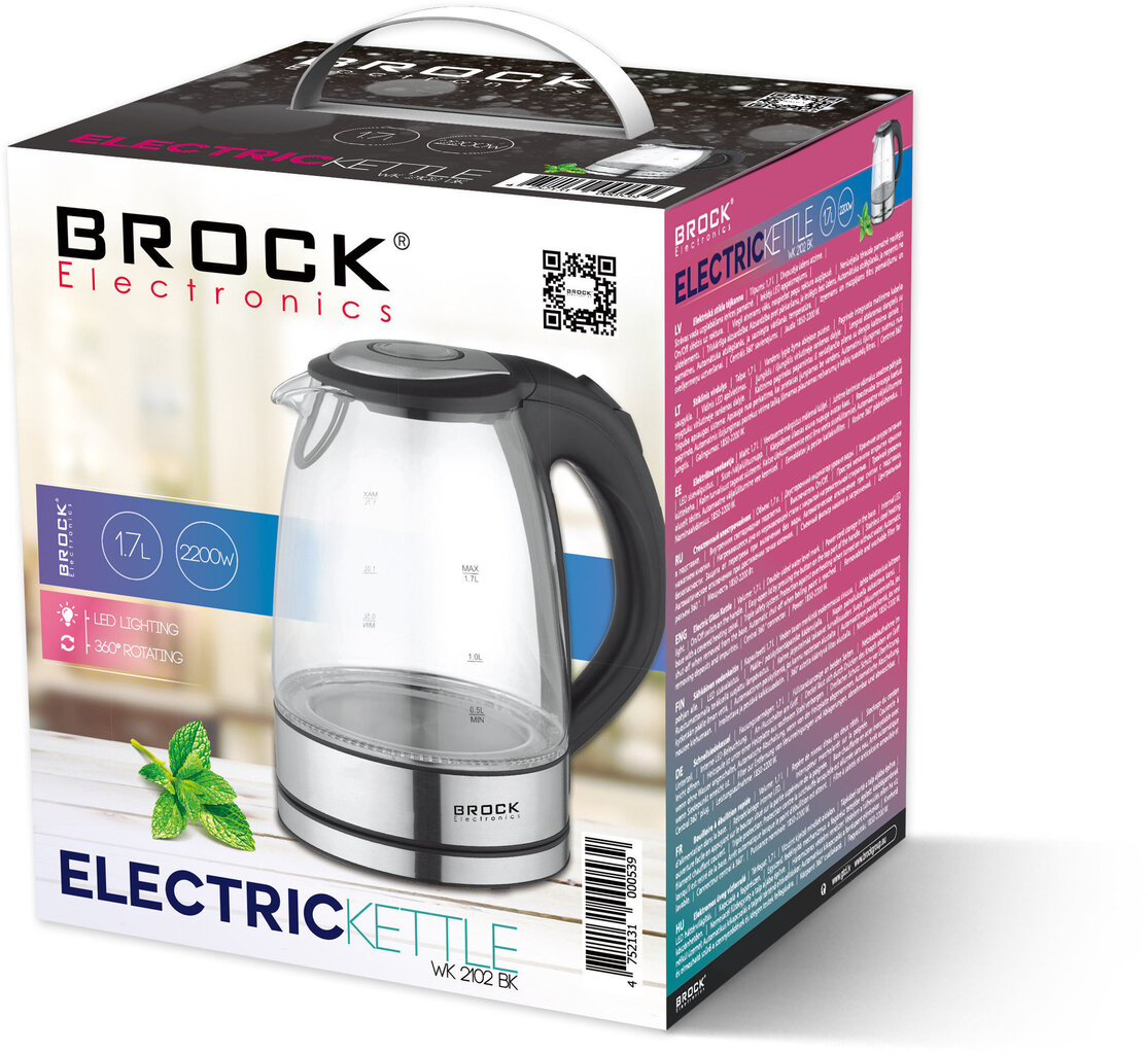 Elektriline veekeetja Brock Electronics WK 2102 BK hind ja info | Veekeetjad | hansapost.ee