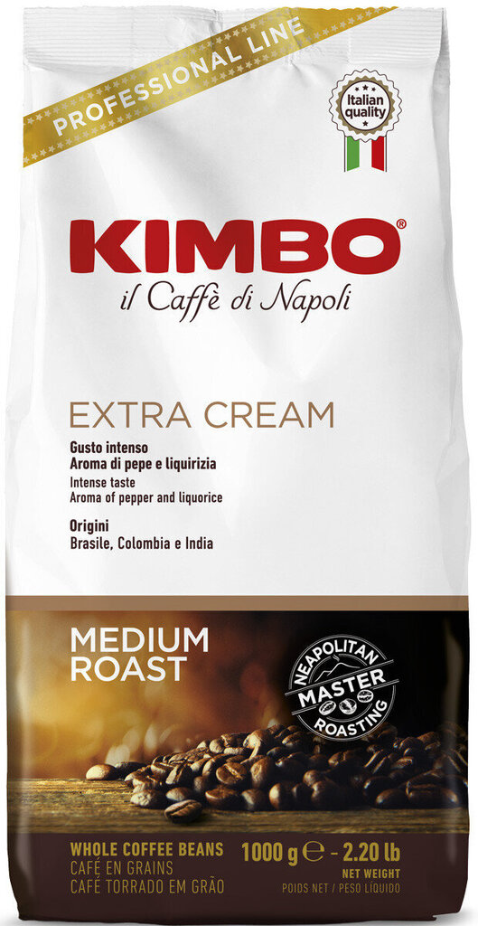 Kohvioad Kimbo Extra Cream, 1kg цена и информация | Kohv ja kakao | hansapost.ee