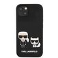 KLHCP13SSSKCK Karl Lagerfeld and Choupette Liquid Silicone Case for iPhone 13 mini Black цена и информация | Telefonide kaitsekaaned ja -ümbrised | hansapost.ee