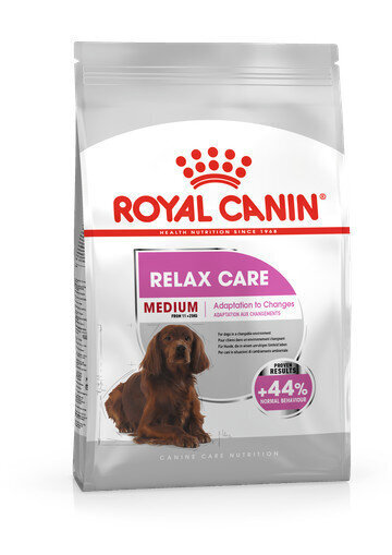 Kuivtoit täiskasvanud keskmistest tõugudest koertele 11 kg-25 kg Royal Canin Medium Relax Care, 10 kg цена и информация | Koerte kuivtoit ja krõbinad | hansapost.ee