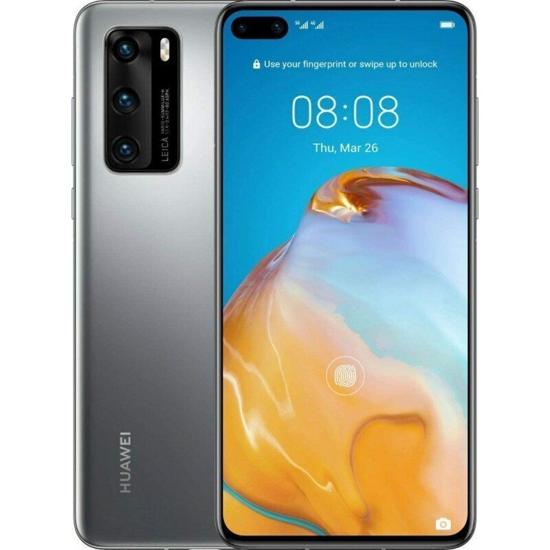 Huawei P40 5G, 128GB, Dual SIM, Silver Frost hind ja info | Telefonid | hansapost.ee