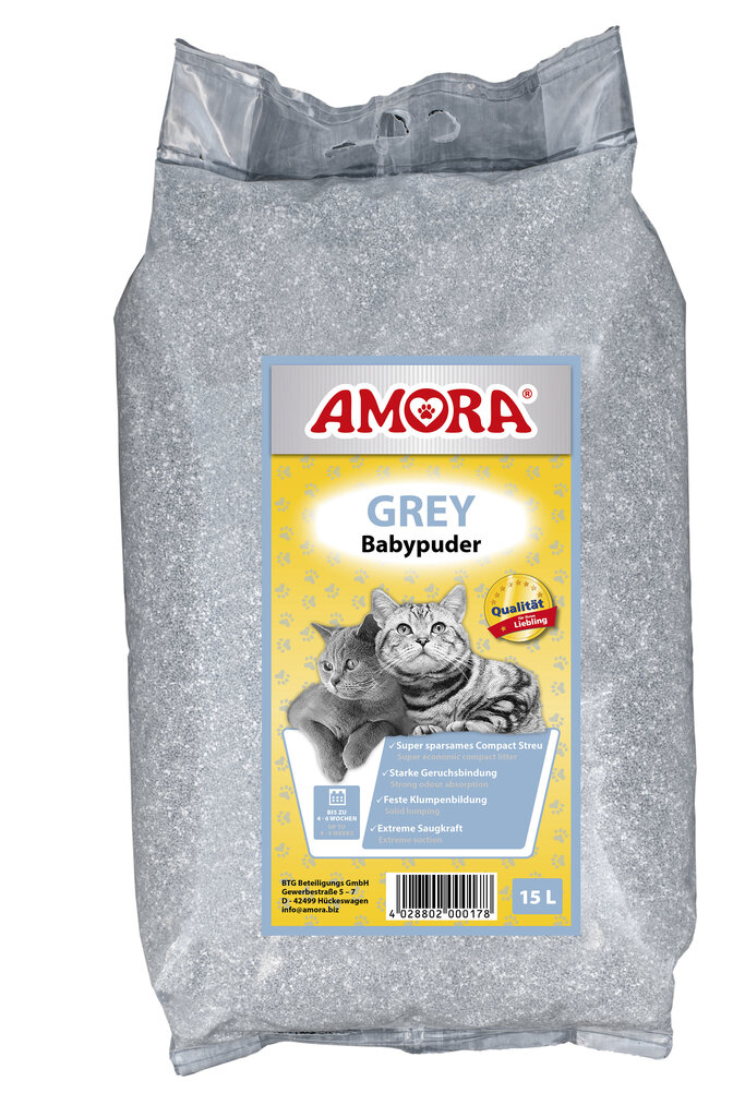 AMORA Baby Powder Grey 15L hind ja info | Kassiliiv | hansapost.ee
