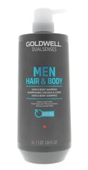 Goldwell Dualsenses For Men Hair & Body Shampoo 1000ml price and information | Šampoonid | hansapost.ee