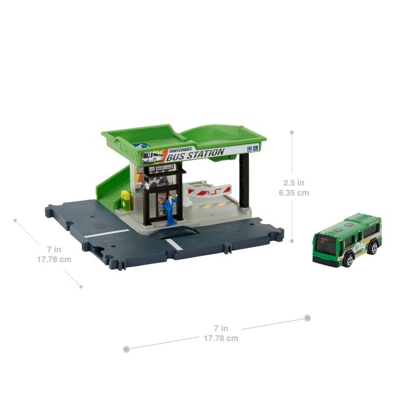 Komplekt Bussijaam Matchbox, HDL08 цена и информация | Mänguasjad poistele | hansapost.ee