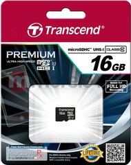 Transcend microSD 16GB hind ja info | Mälukaardid mobiiltelefonidele | hansapost.ee