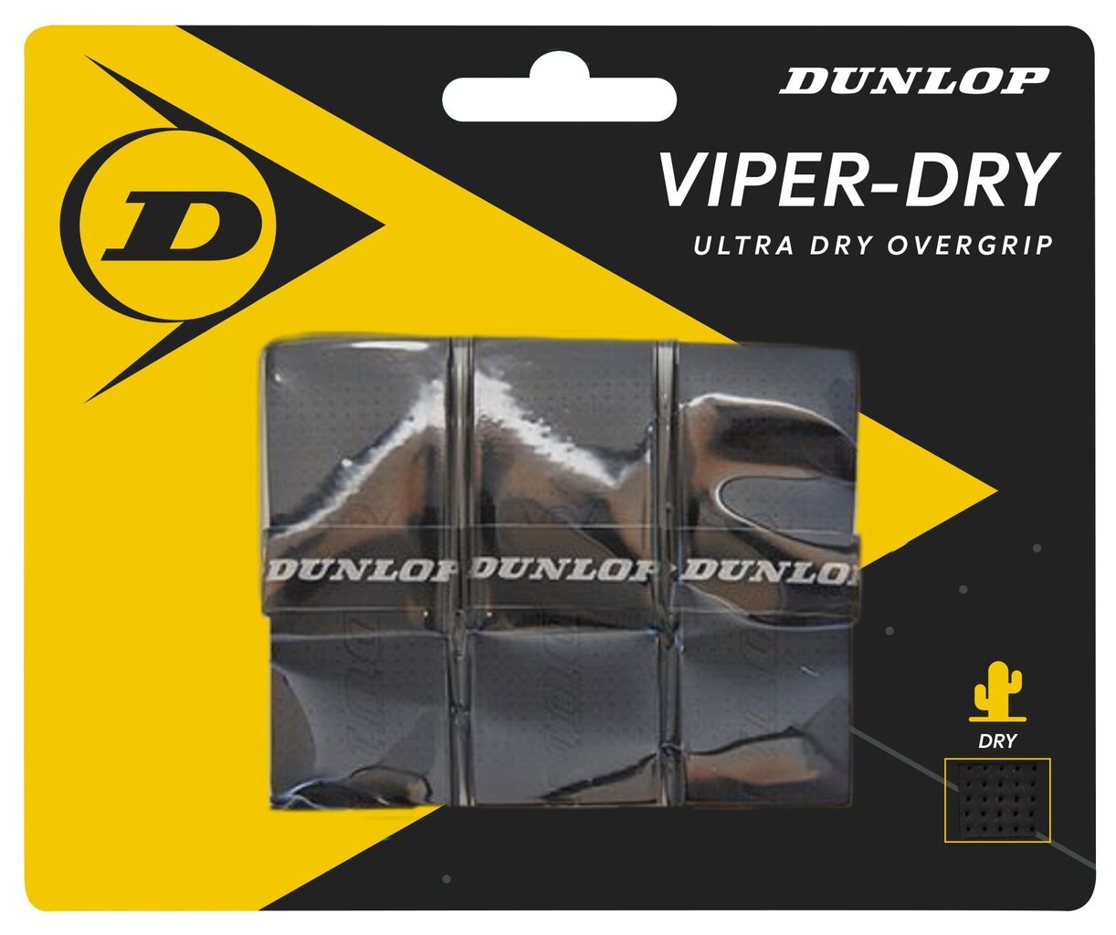 Reketid ülemine mähis Dunlop VIPERDRY 3tk. Must цена и информация | Välitennise tooted | hansapost.ee