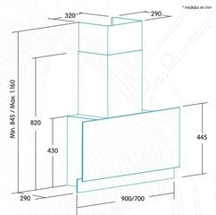 Edesa ECV-7832 GWH цена и информация | Вытяжки на кухню | hansapost.ee