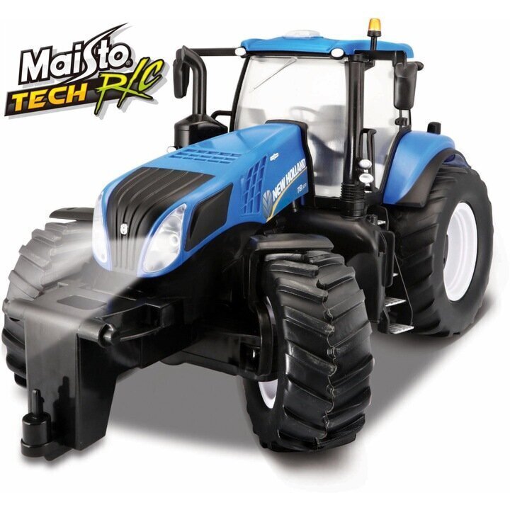 Raadio teel juhitav traktor lumesahaga MAISTO TECH 1:16 New Holland, 82303 hind ja info | Mänguasjad poistele | hansapost.ee