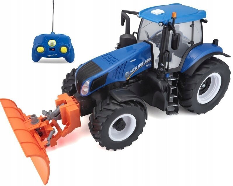Raadio teel juhitav traktor lumesahaga MAISTO TECH 1:16 New Holland, 82303 цена и информация | Mänguasjad poistele | hansapost.ee