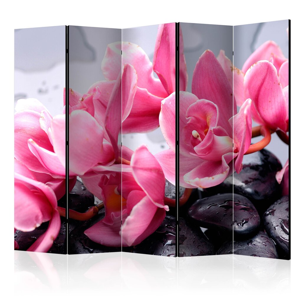 Ruumijaotur - Orchid flowers with zen stones II [Room Dividers] hind ja info | Sirmid ja vaheseinad | hansapost.ee