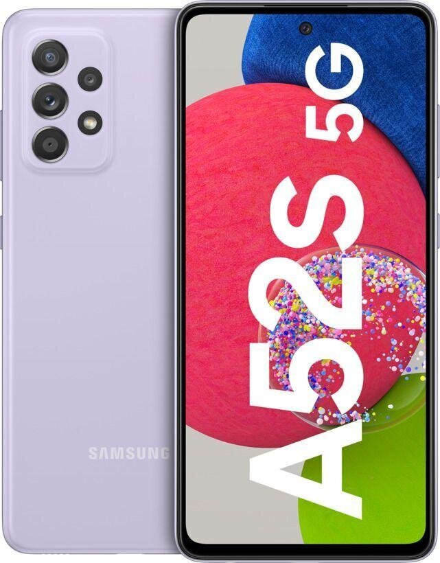 Samsung Galaxy A52s 5G Dual-Sim 6/128GB Lavender SM-A528BLVD цена и информация | Telefonid | hansapost.ee