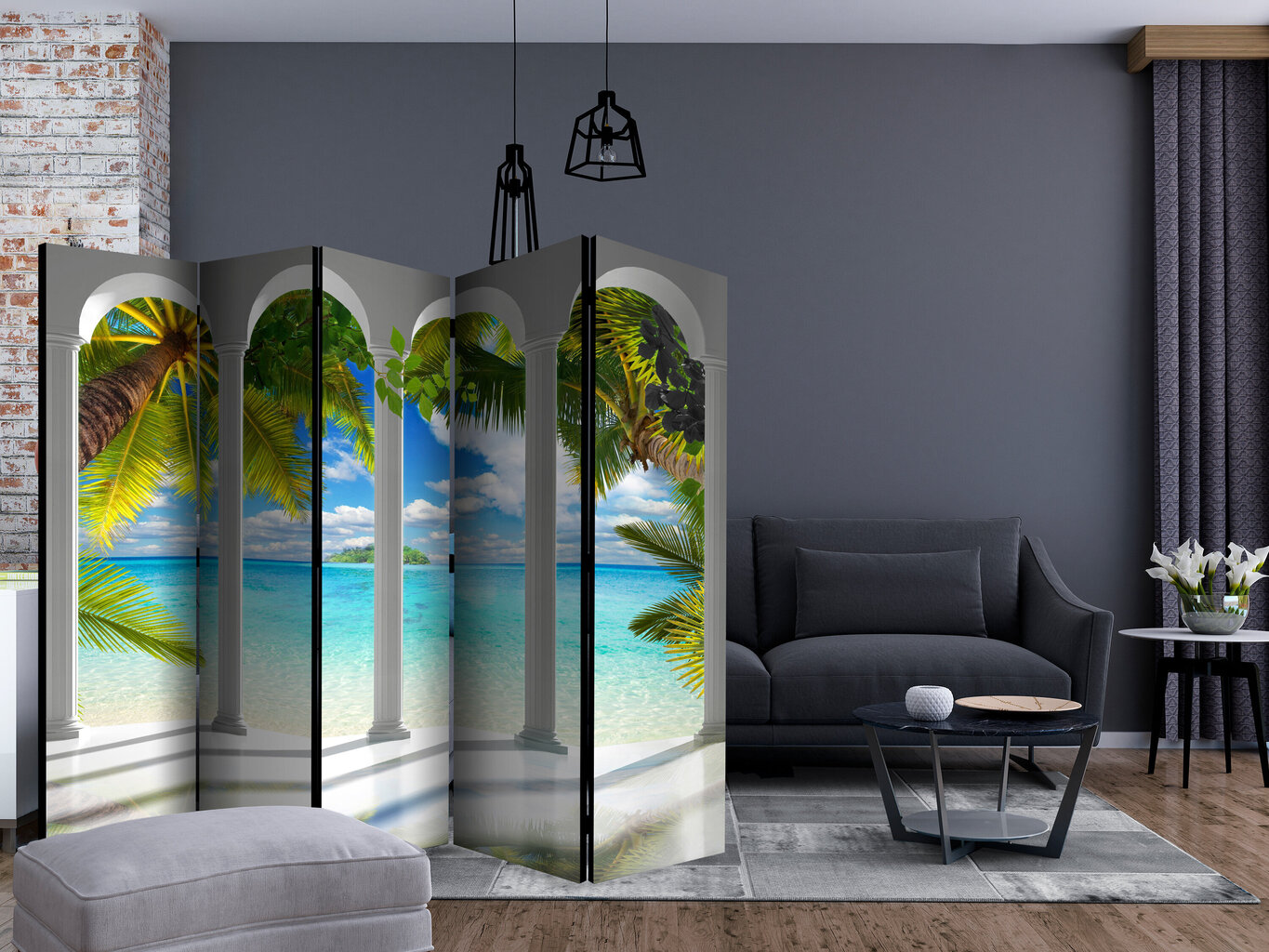 Ruumijaotur - Sea behind Columns II [Room Dividers] hind ja info | Sirmid ja vaheseinad | hansapost.ee