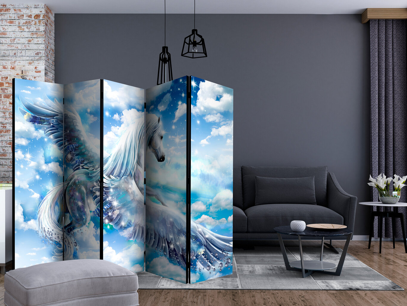 Ruumijaotur - Pegasus (Blue) II [Room Dividers] цена и информация | Sirmid ja vaheseinad | hansapost.ee
