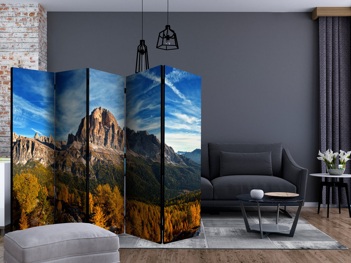 Ruumijaotur - Panoramic view of Italian Dolomites II [Room Dividers] цена и информация | Sirmid ja vaheseinad | hansapost.ee