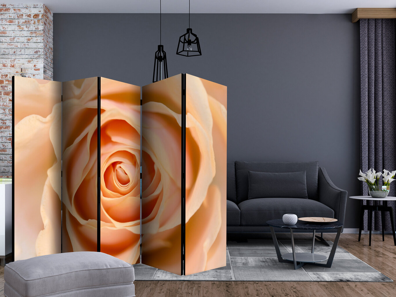 Ruumijaotur - Peach-colored rose II [Room Dividers] hind ja info | Sirmid ja vaheseinad | hansapost.ee