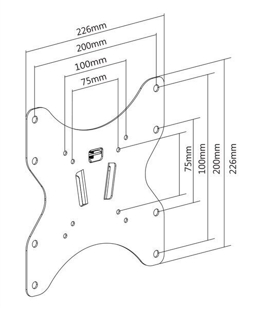 Deltaco ARM-1050 23-42” hind ja info | Teleri seinakinnitused ja hoidjad | hansapost.ee