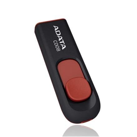 Mälupulk Adata C008 16GB, USB 2.0, must/punane цена и информация | Mälupulgad | hansapost.ee