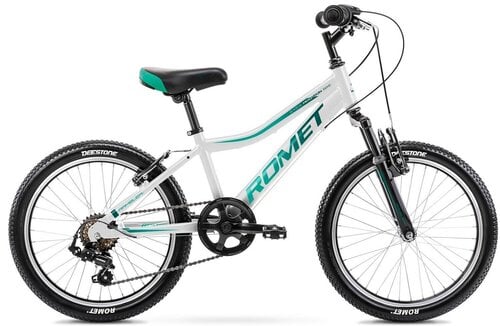 Laste jalgratas Romet Rambler KID 2 20" Alu 2022, valge / roheline hind ja info | Jalgrattad | hansapost.ee