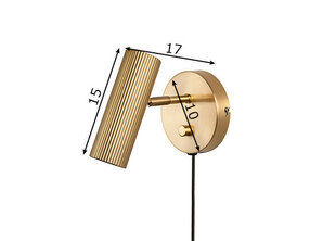 Globen Lighting seinavalgusti Hubble harjatud messing hind ja info | Seinavalgustid | hansapost.ee